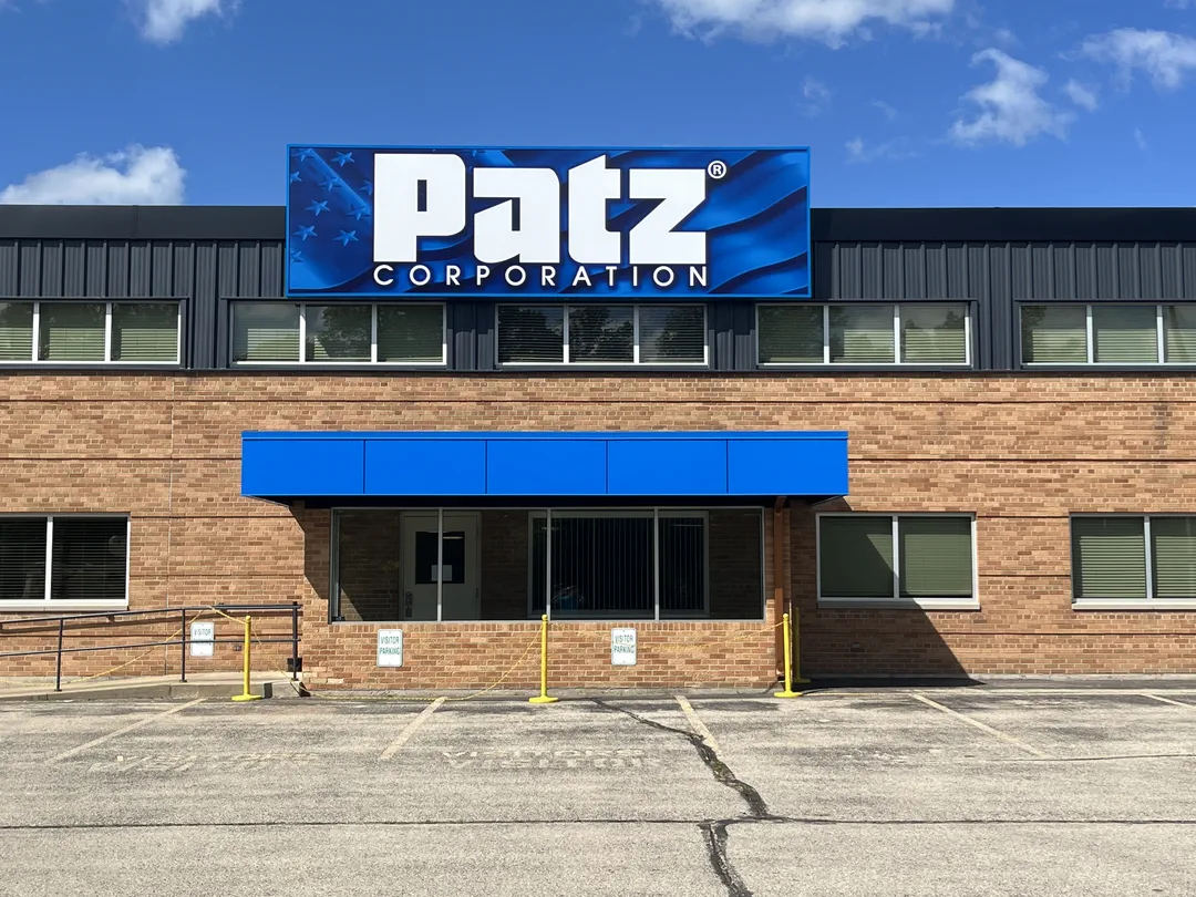 Patz Corporation building sign