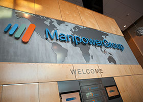 Manpower Lobby Signage for Business