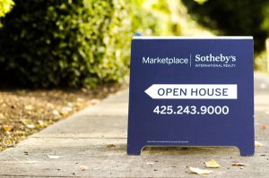 A-frame real estate sign in green bay